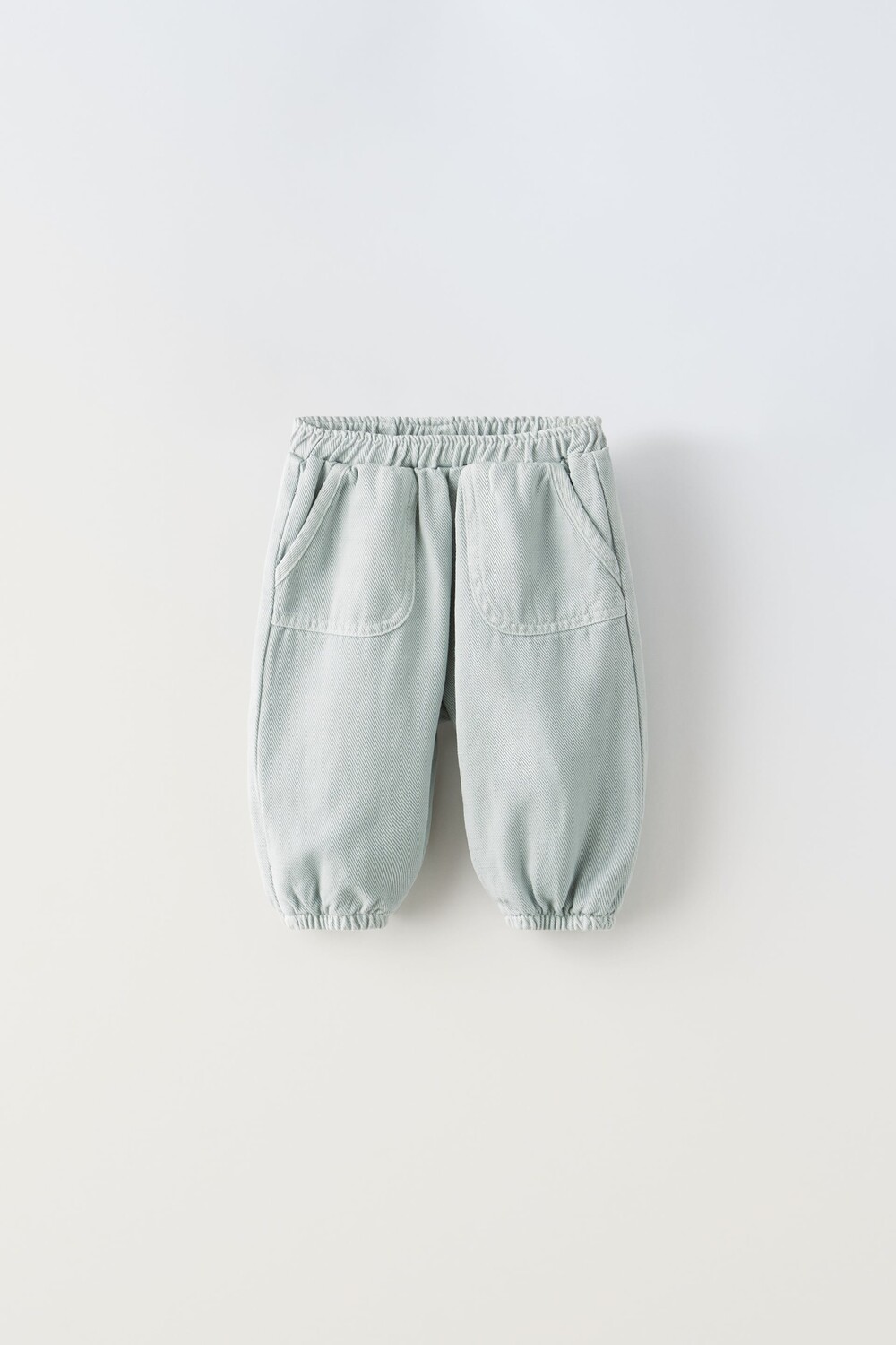 

Брюки из саржи Zara, голубоватый