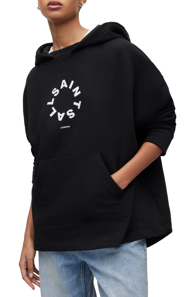 

Худи Oversize с графическим принтом Etienne Tierra ALLSAINTS, черный