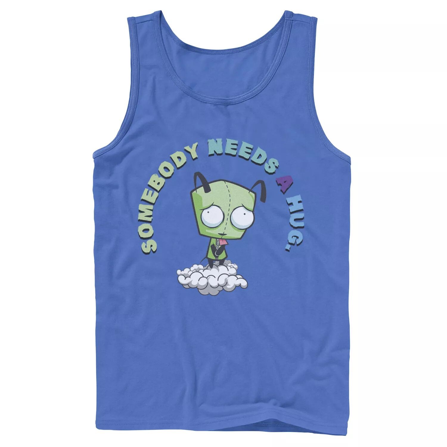 

Мужская майка с рисунком Nickelodeon Invader Zim Gir «Кто-то нуждается в объятиях» и «Грустный портрет»