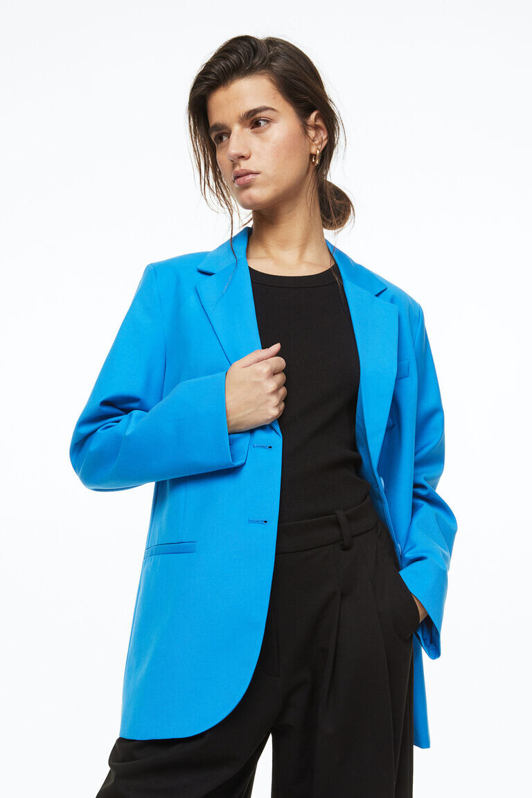 

Однобортный пиджак H&M, синий