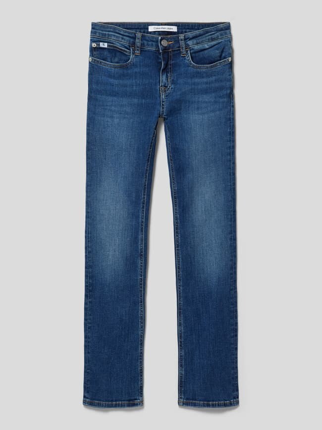 

Джинсы расклешенного кроя с нашивкой-лейблом Calvin Klein Jeans, темно-синий