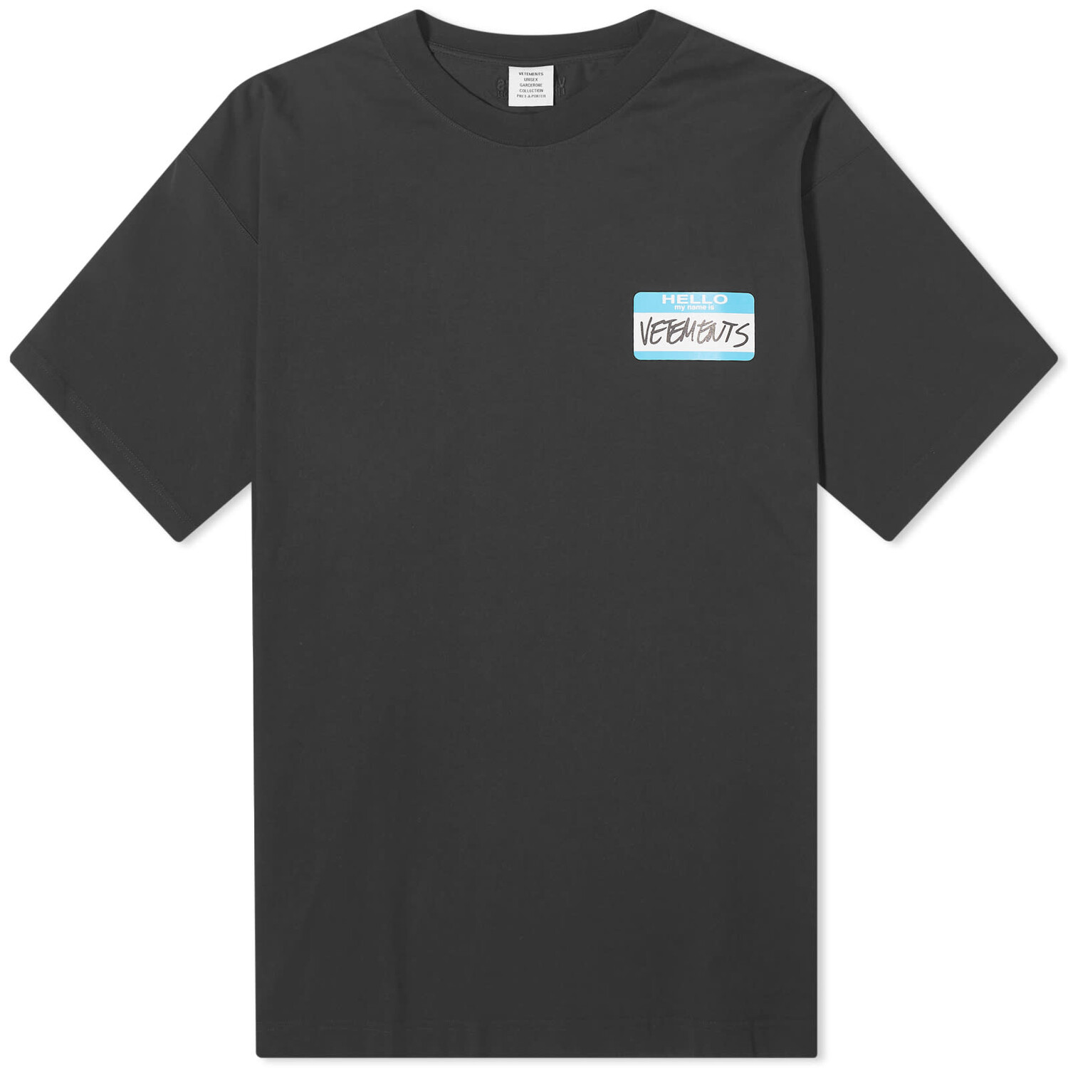 

Футболка Vetements My Name Is, черный