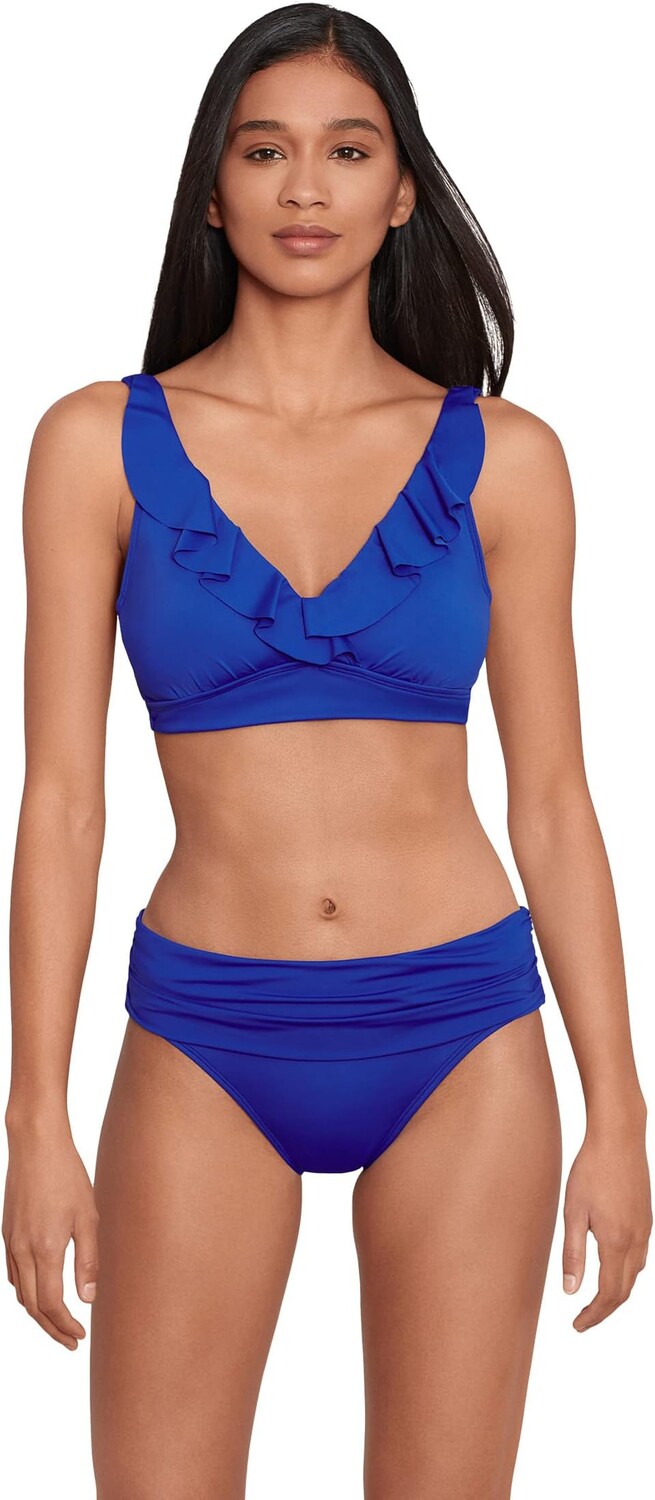 

Хипстеры Beach Club Solid с широкими гофрированными полосками и полосками LAUREN Ralph Lauren, цвет Sapphire