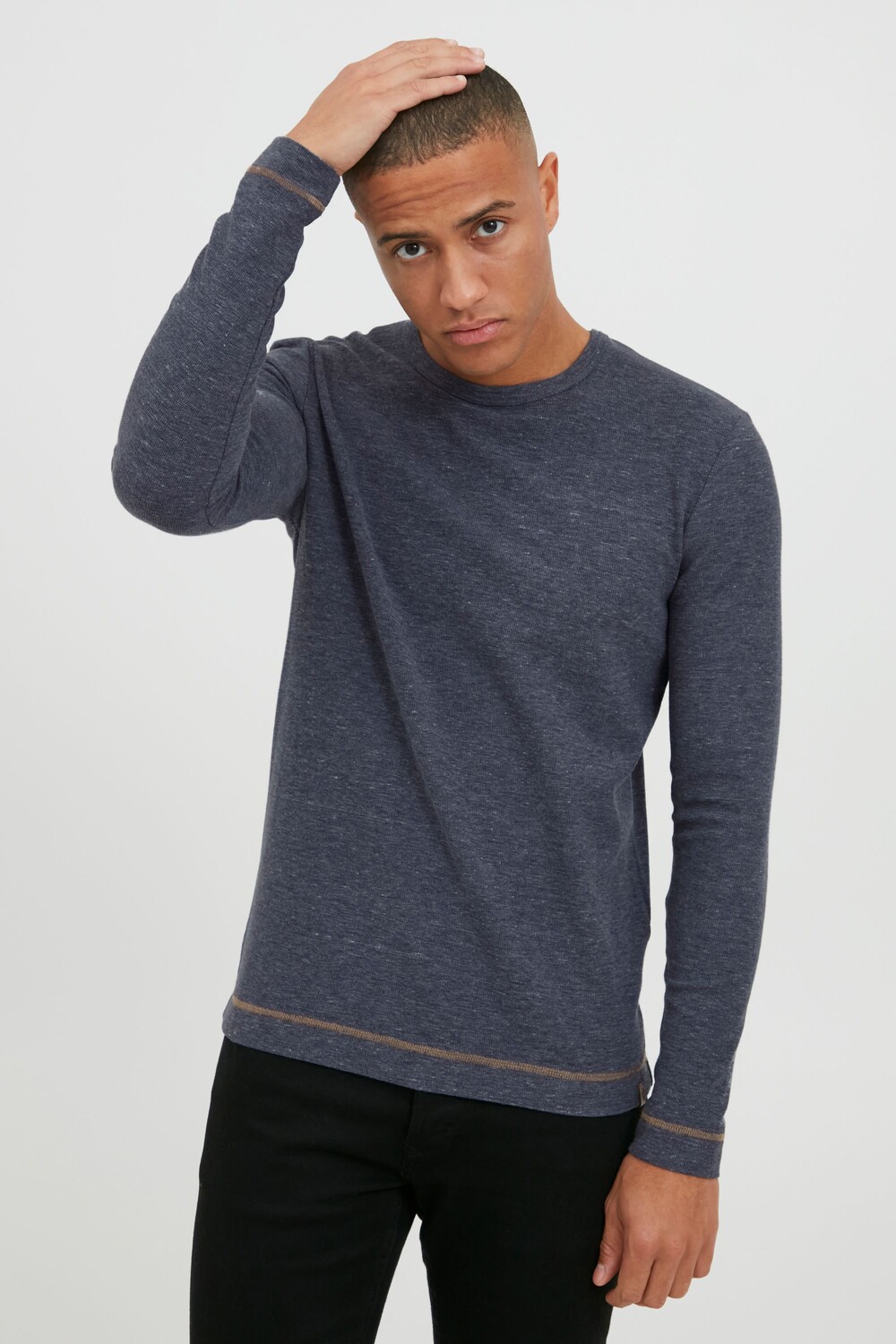 

Лонгслив INDICODE Langarmshirt, синий