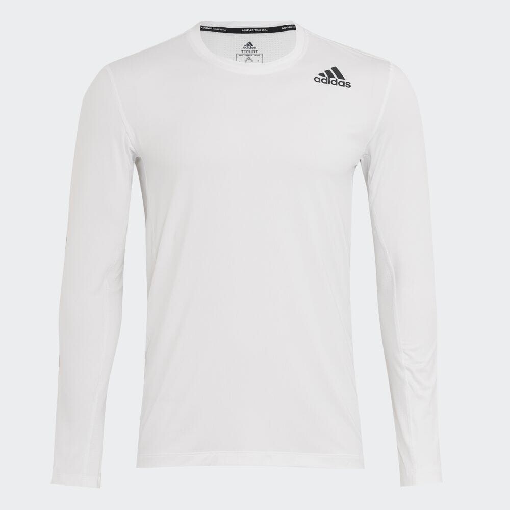 

Футболка Adidas TECHFIT FITTED LONG SLEEVE TEE, белый