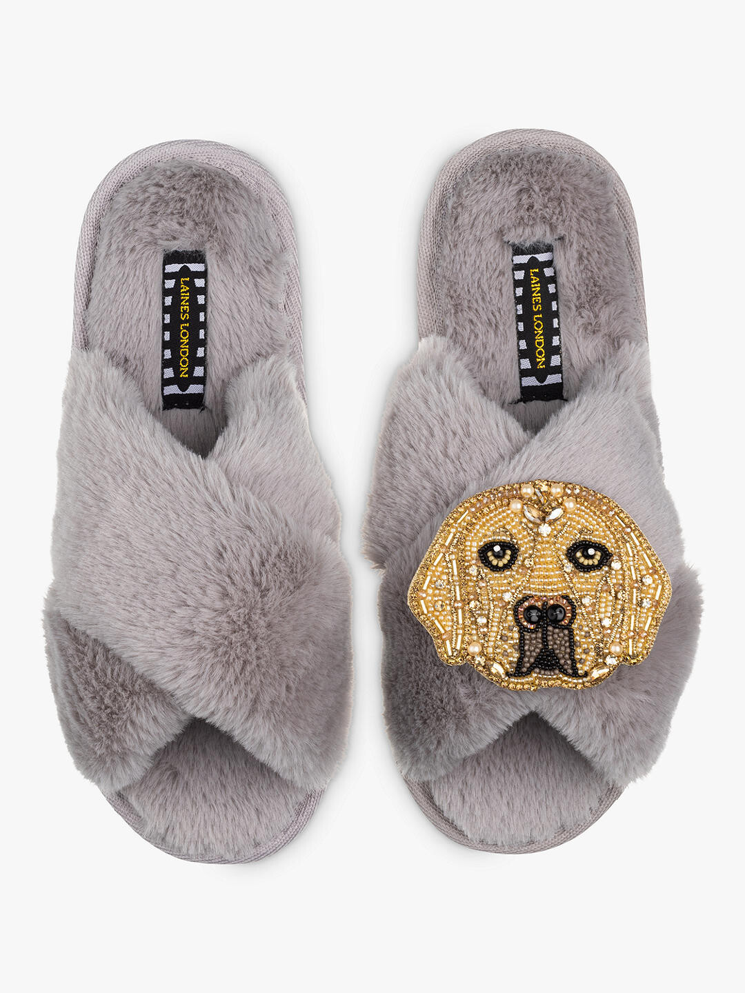 

Тапочки Laines London Classic Skip Dog, серые