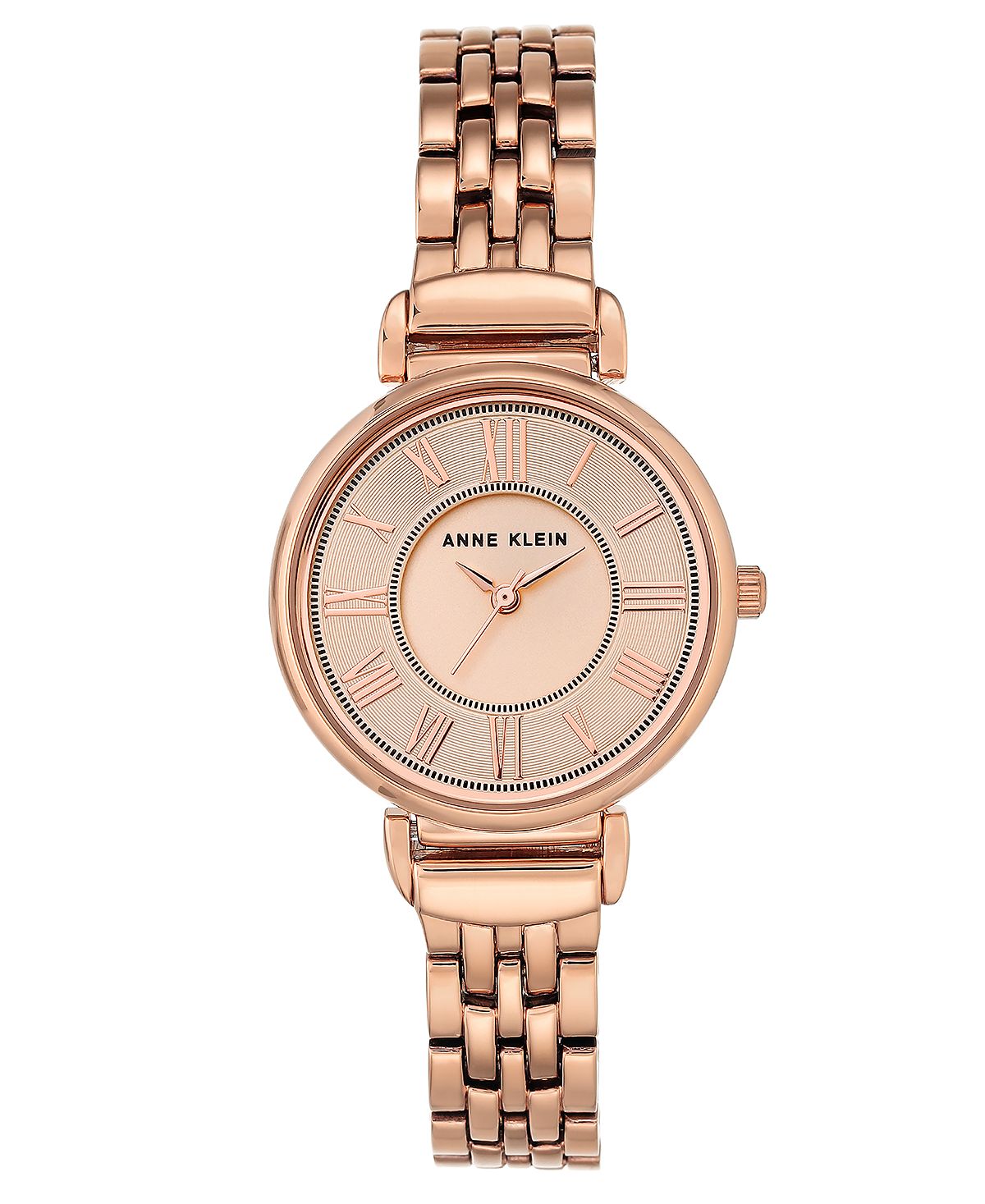 Женские часы-браслет цвета розового золота 30 мм Anne Klein, золотой