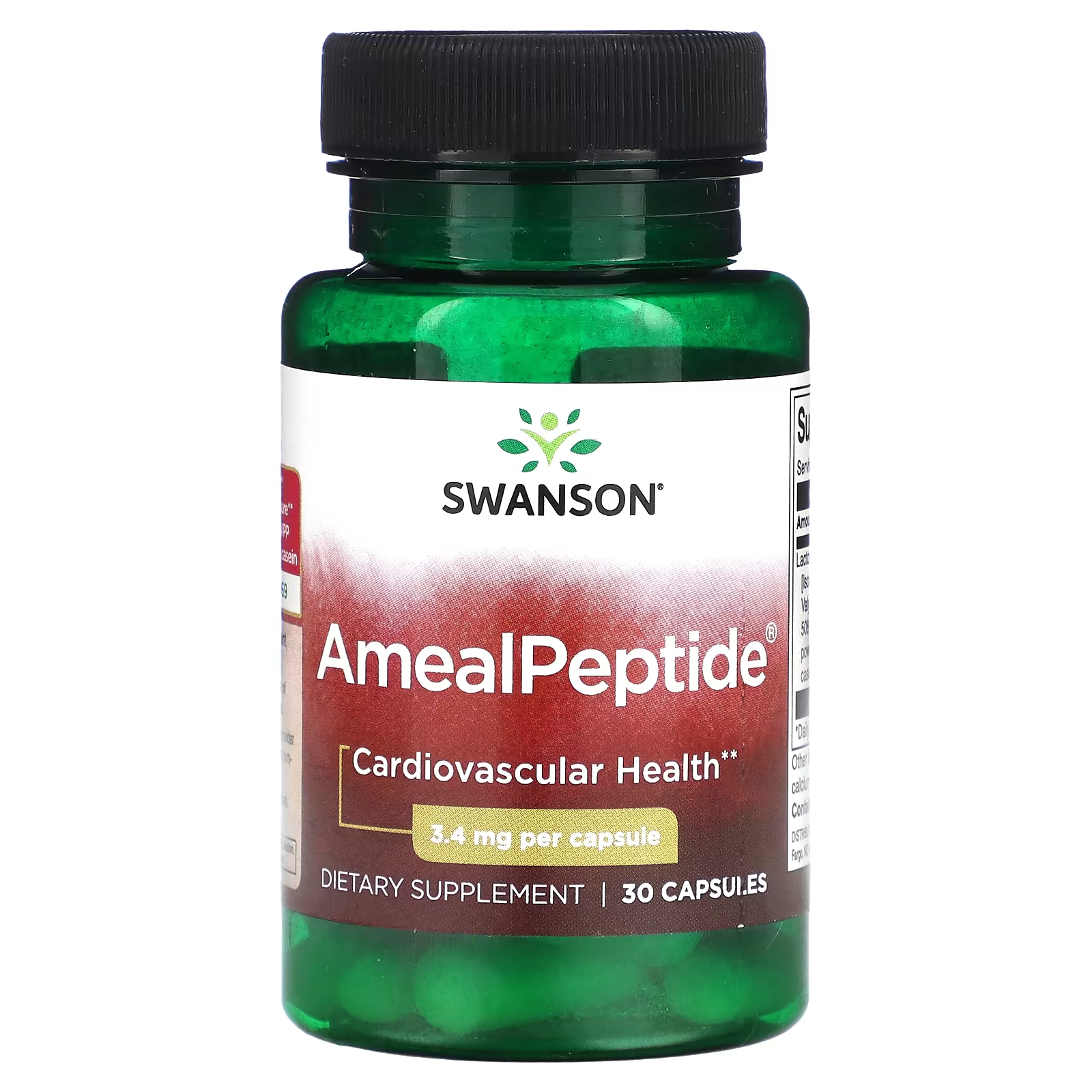 Пищевая добавка Swanson AmealPeptide 34 мг, 30 капсул пищевая добавка для балансировки крови поддерживает сердечно сосудистое заболевание добавление витаминов и общее процветание