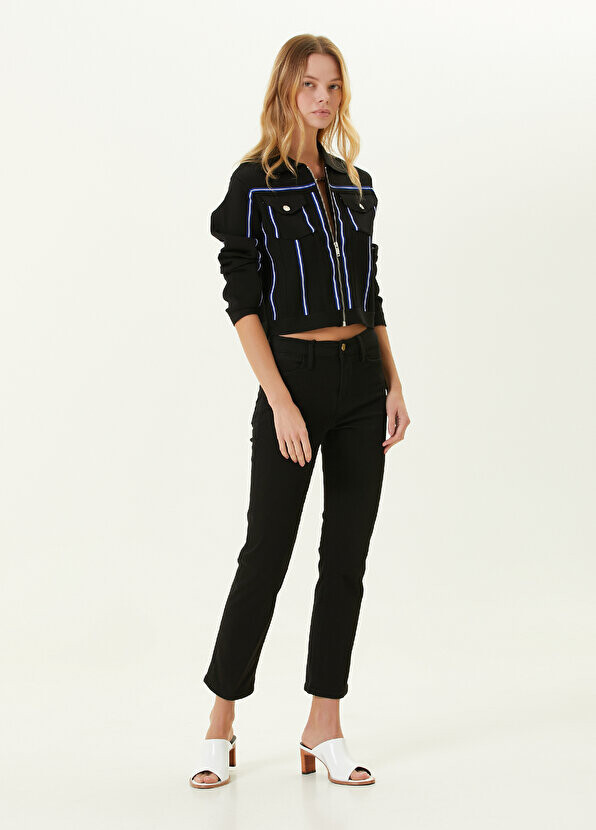 

Черные джинсовые брюки-трубочки Frame Denim, Черный