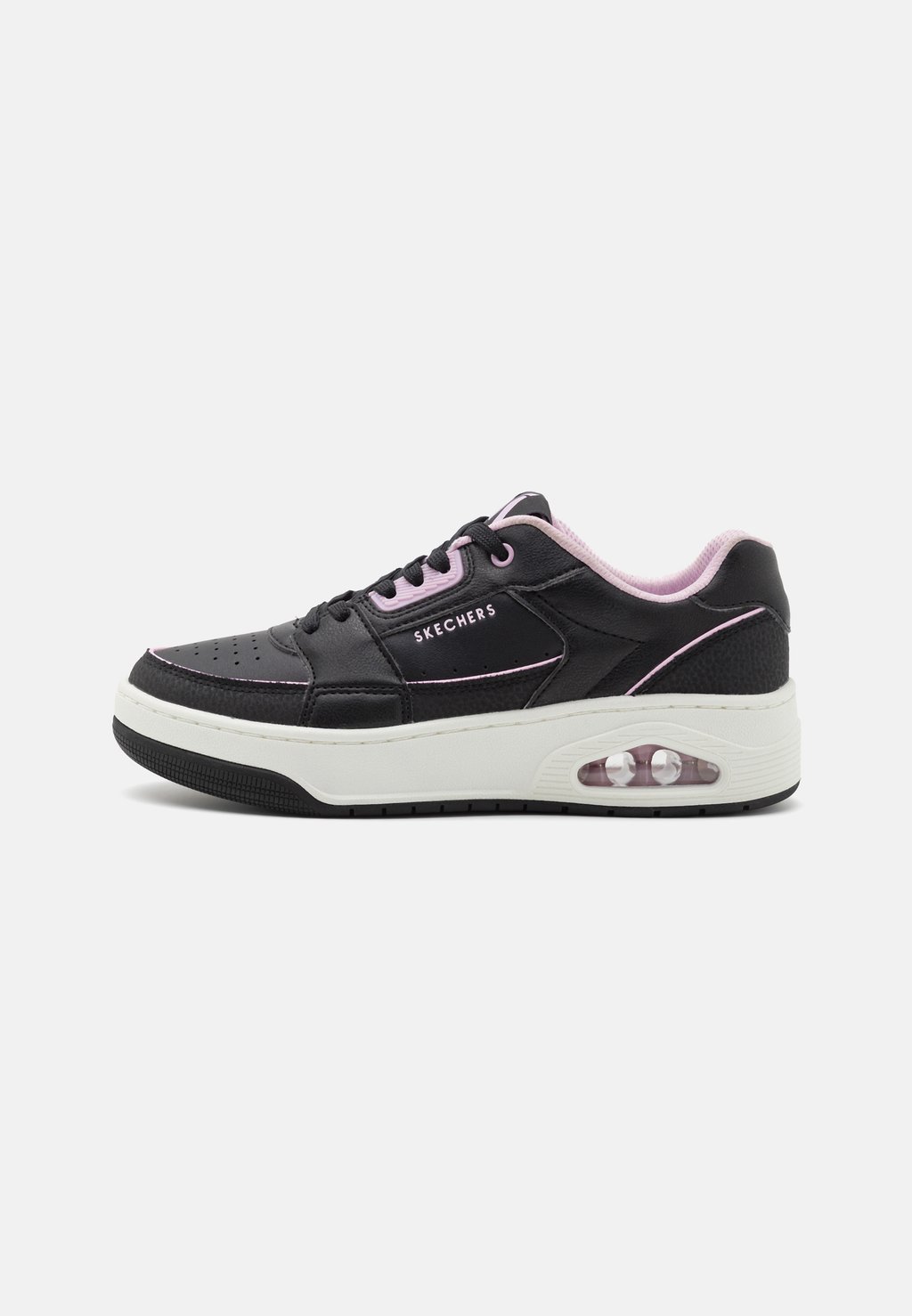 Низкие кроссовки Uno Court Skechers Sport, цвет black/pink