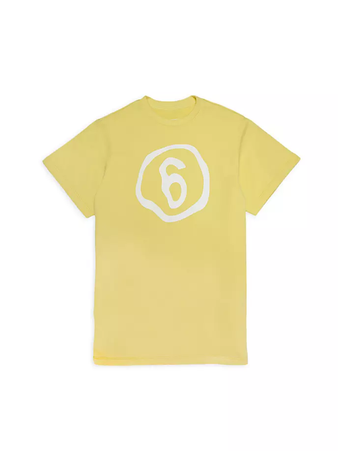 

Платье-футболка с логотипом Little Girl's & Girl's Mm6 Maison Margiela, желтый