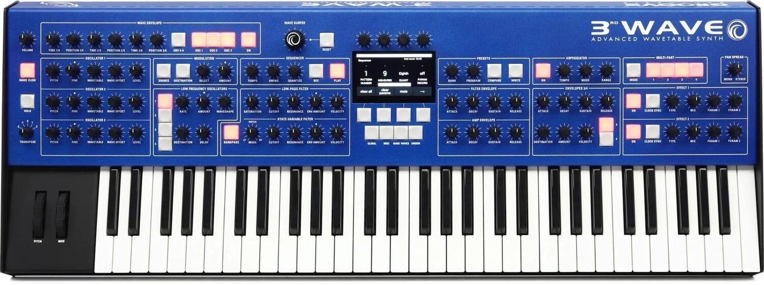 

Groove Synthesis 3rd Wave 61-клавишный расширенный таблично-волновой синтезатор