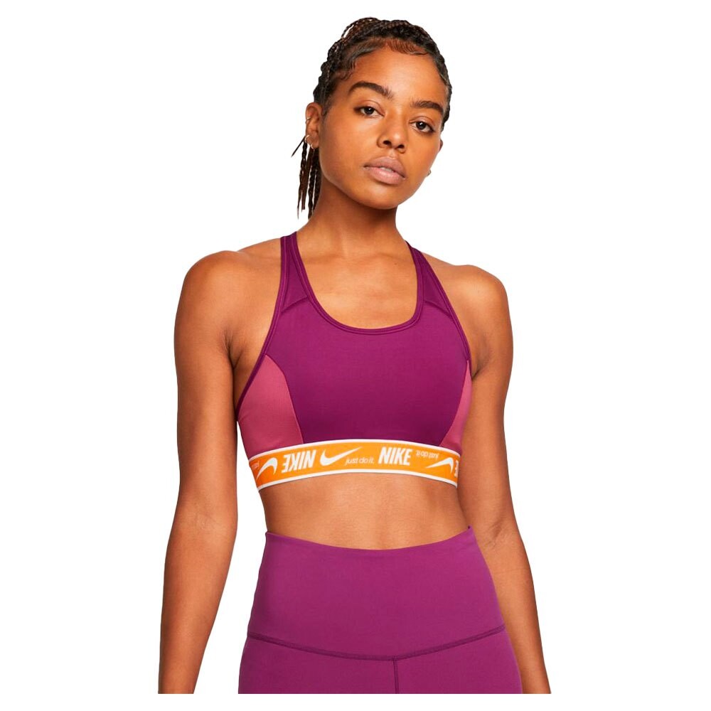 

Спортивный бюстгальтер Nike Dri Fit Swoosh Medium Support Padded, розовый