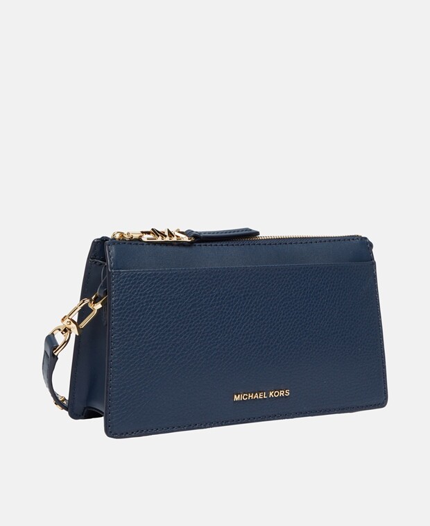 

Кожаная сумка-мессенджер Michael Michael Kors, темно-синий
