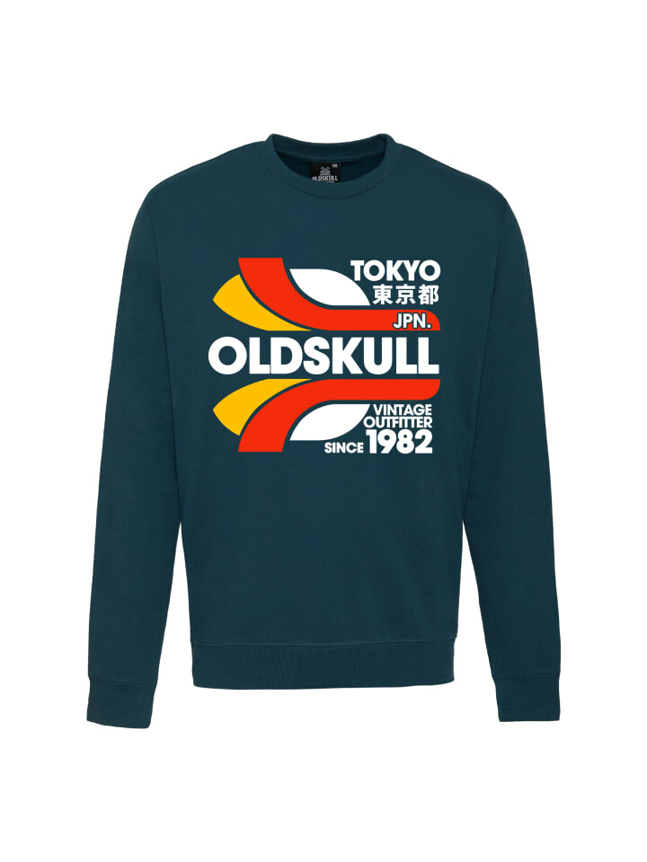 

Толстовка OLDSKULL Retro Tokyopolis Vintage Logo Graphic, темно-зеленый