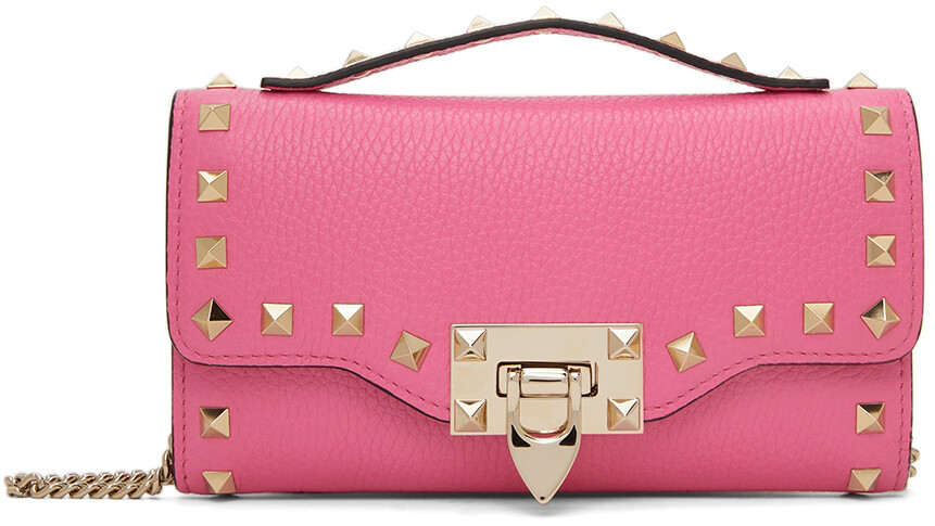

Розовая сумка-кошелек с цепочкой Rockstud Valentino Garavani