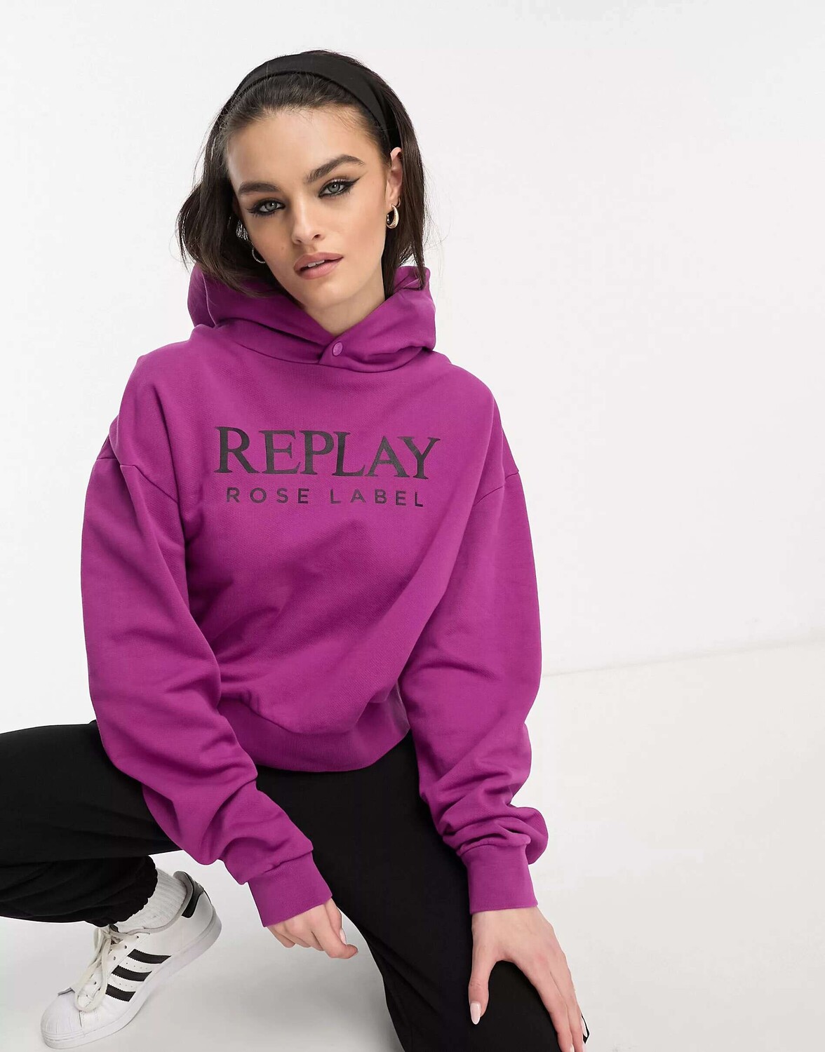 

Фиолетовое худи с логотипом Replay, Фиолетовый