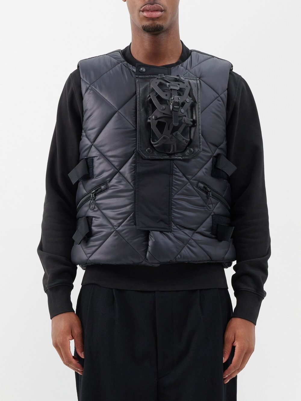 

Стеганый жилет из ткани рипстоп x innerraum Junya Watanabe, черный