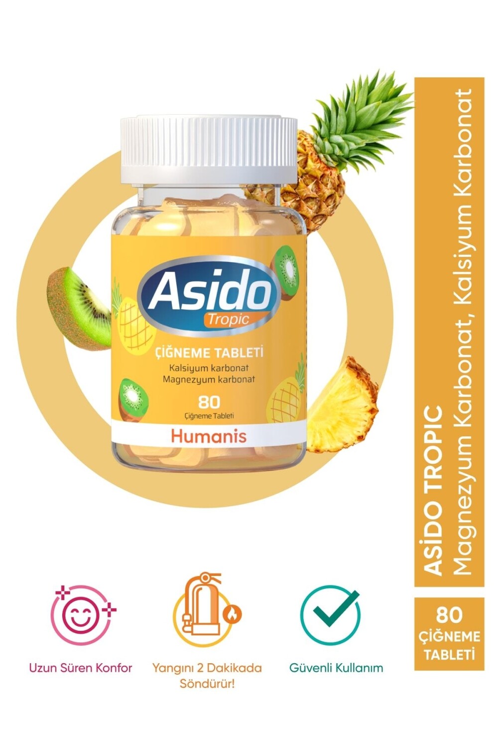 

Жевательная таблетка Acido Tropic 80 ASİDO