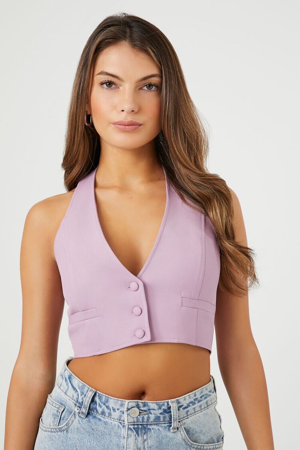 

Укороченный топ с глубоким вырезом на шее Forever 21