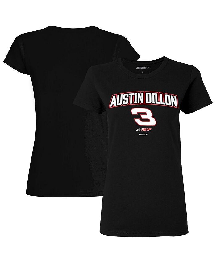 

Женская черная футболка Austin Dillon Car Richard Childress Racing Team Collection, черный