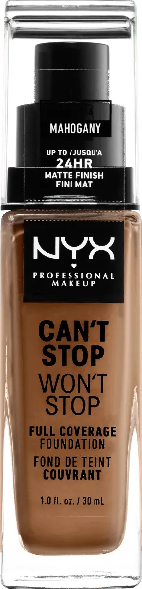 

Тональный крем Can't Stop Won't Stop 24-Hour Mahogany 16 30мл NYX PROFESSIONAL MAKEUP