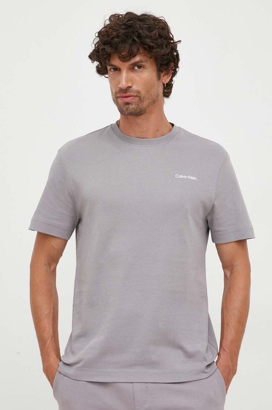 

Хлопковая футболка Calvin Klein, серый