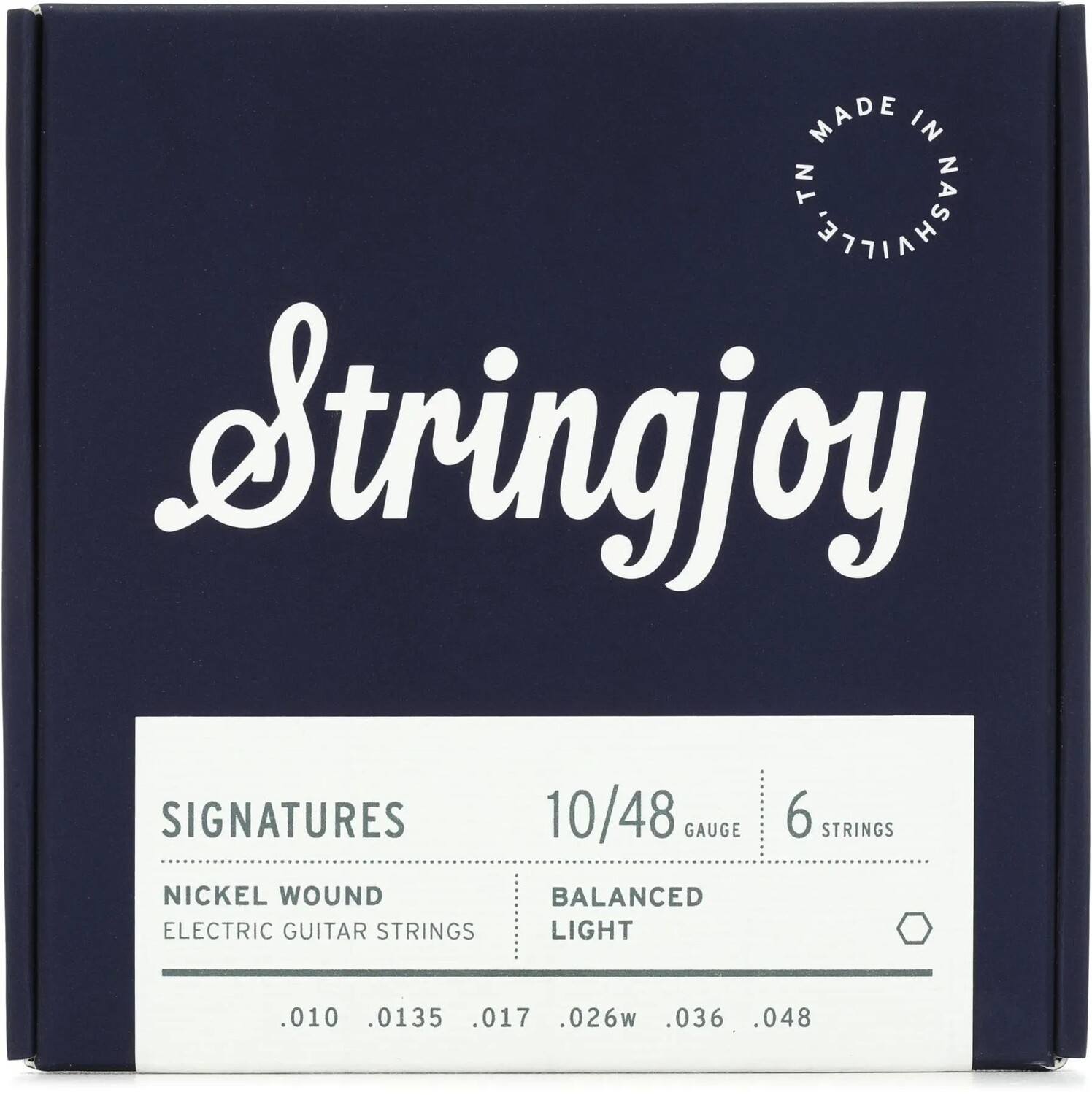 

Stringjoy Signatures Сбалансированные струны для электрогитары с никелированной обмоткой — легкий калибр (.010–.048)