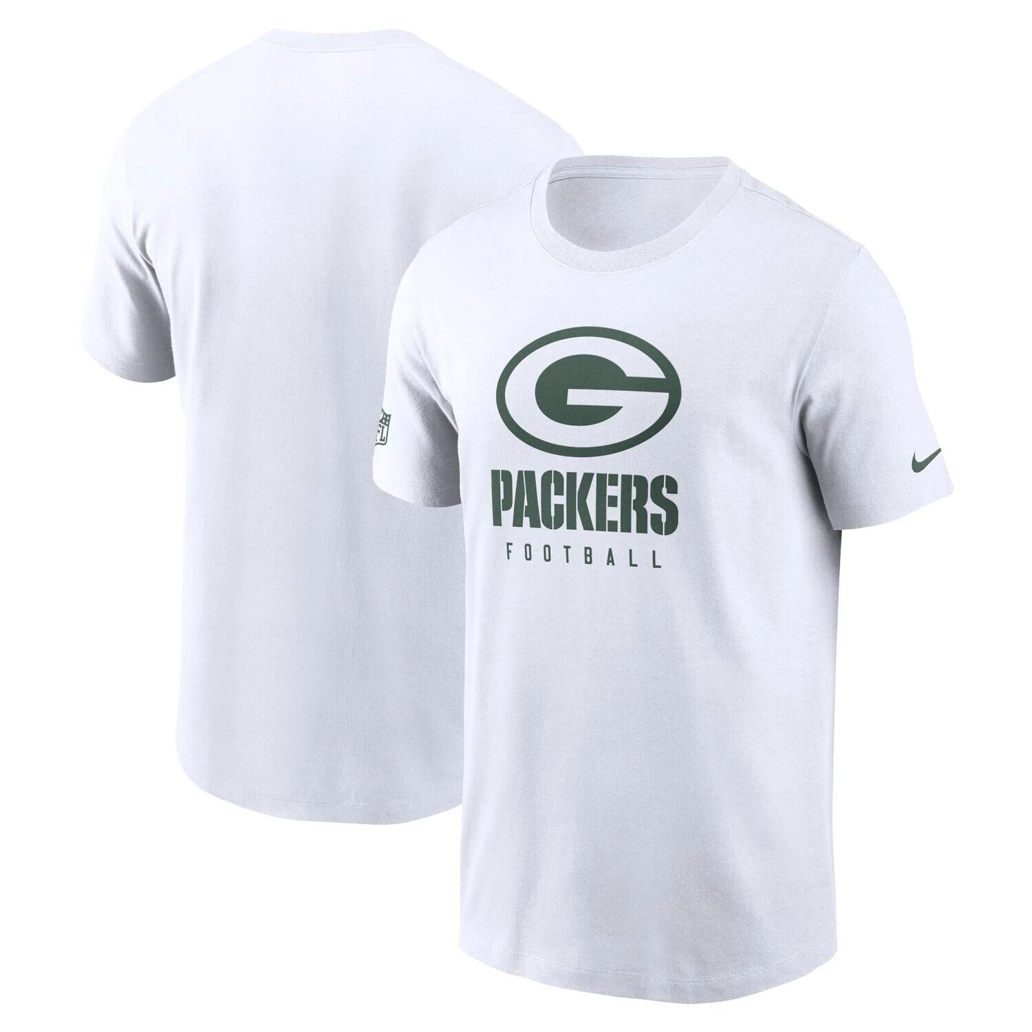 

Мужская белая футболка Green Bay Packers Sideline Performance Nike, Белый