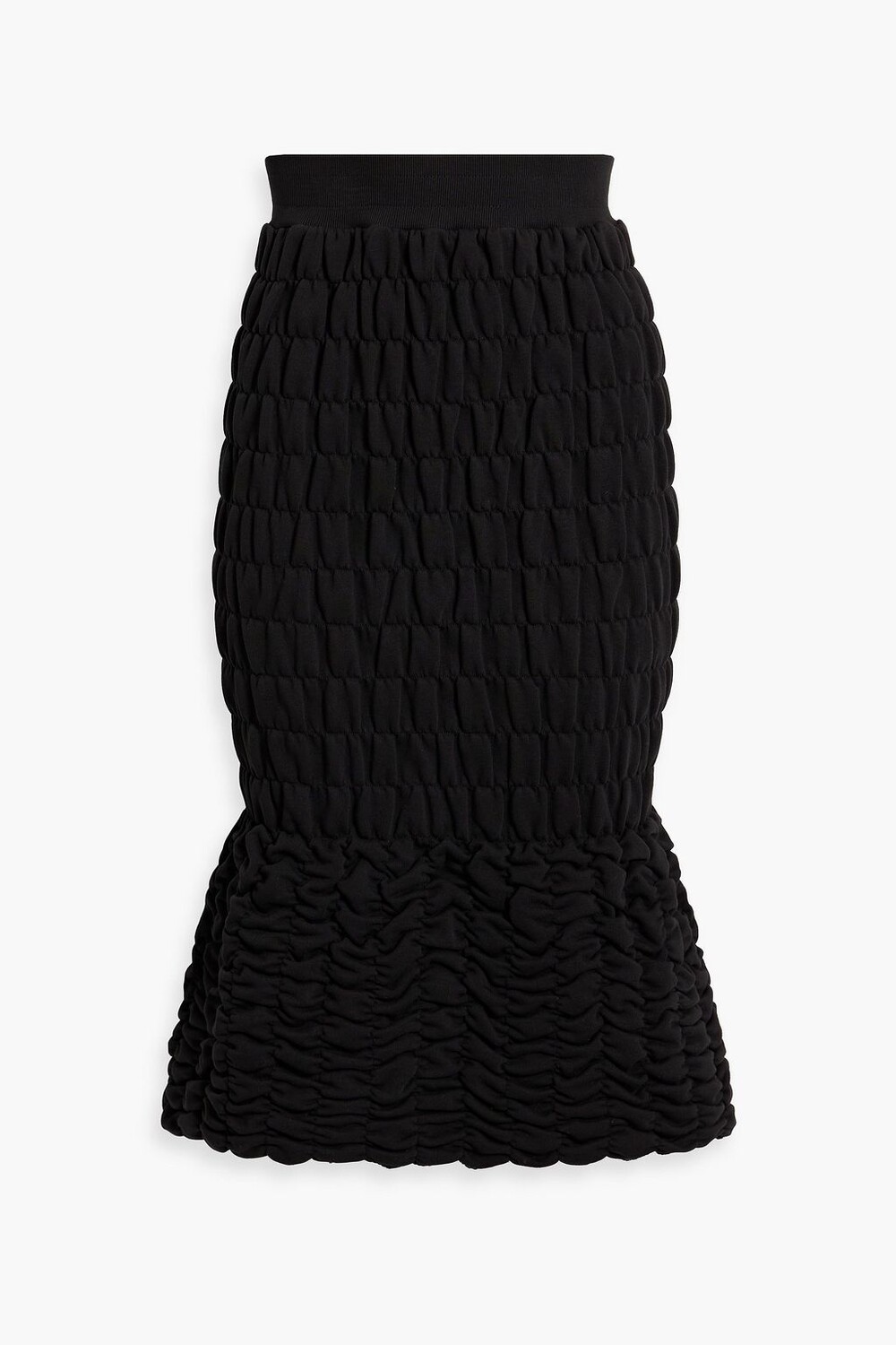 

Юбка из французской хлопковой махры со сборками DRIES VAN NOTEN, черный
