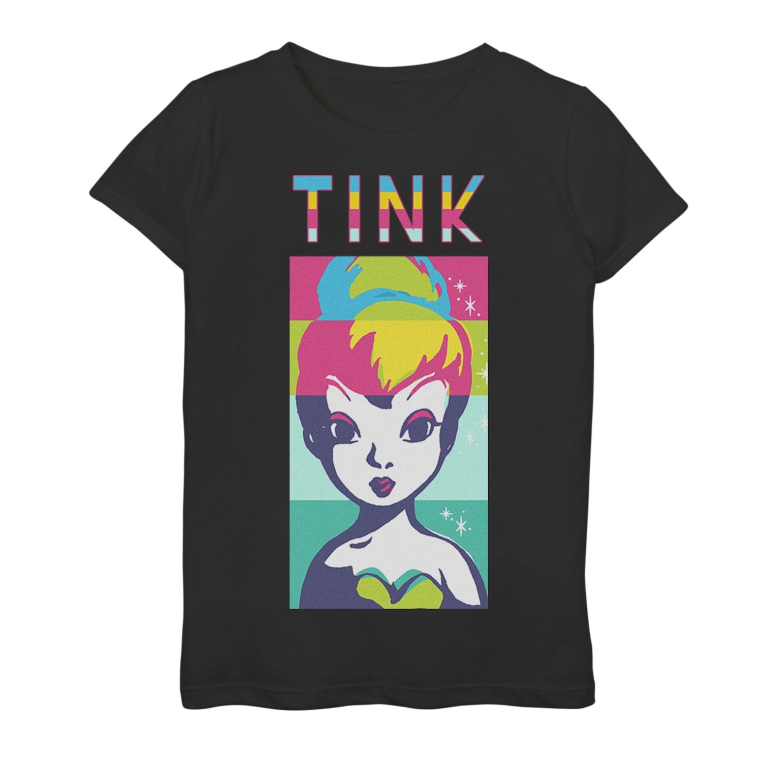 

Футболка с рисунком «Питер Пэн» для девочек 7–16 лет Disney's Tinkerbell Color Block Of Tinks Face Disney