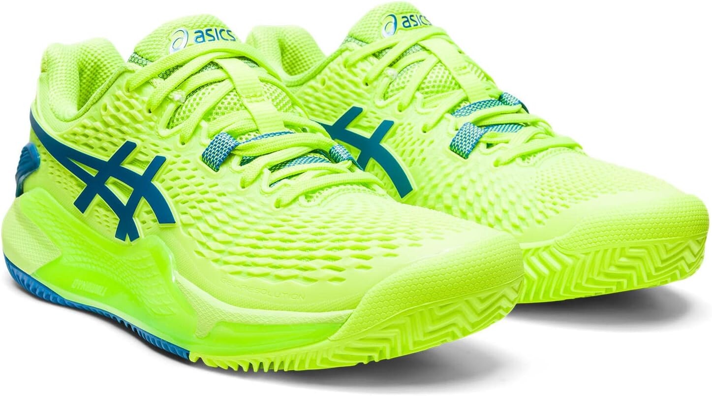 

Кроссовки Gel-Resolution 9 Clay ASICS, цвет Hazard Green/Reborn Blue
