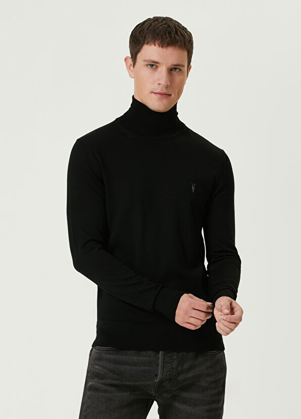 

Шерстяной свитер с логотипом Allsaints, черный