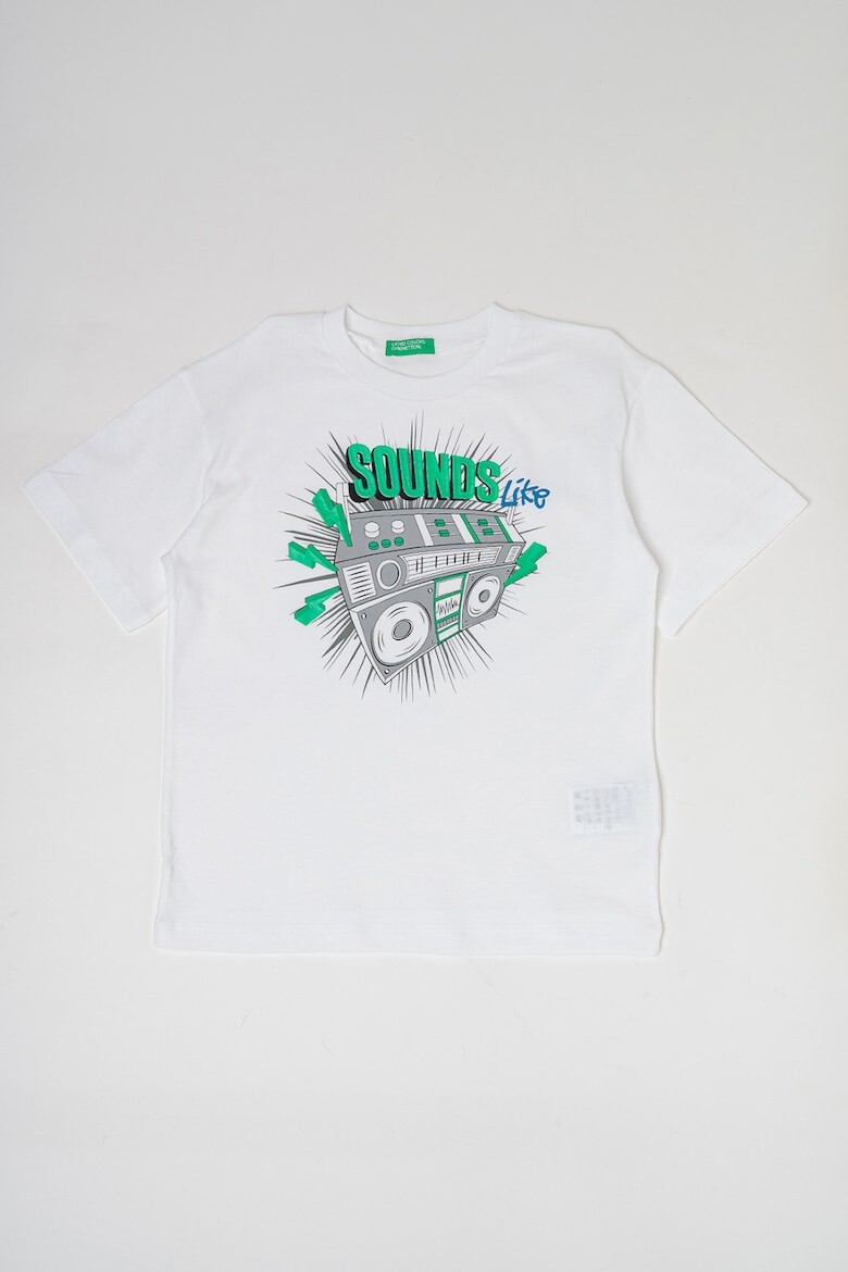 

Футболка с фигурным рисунком United Colors Of Benetton, серый