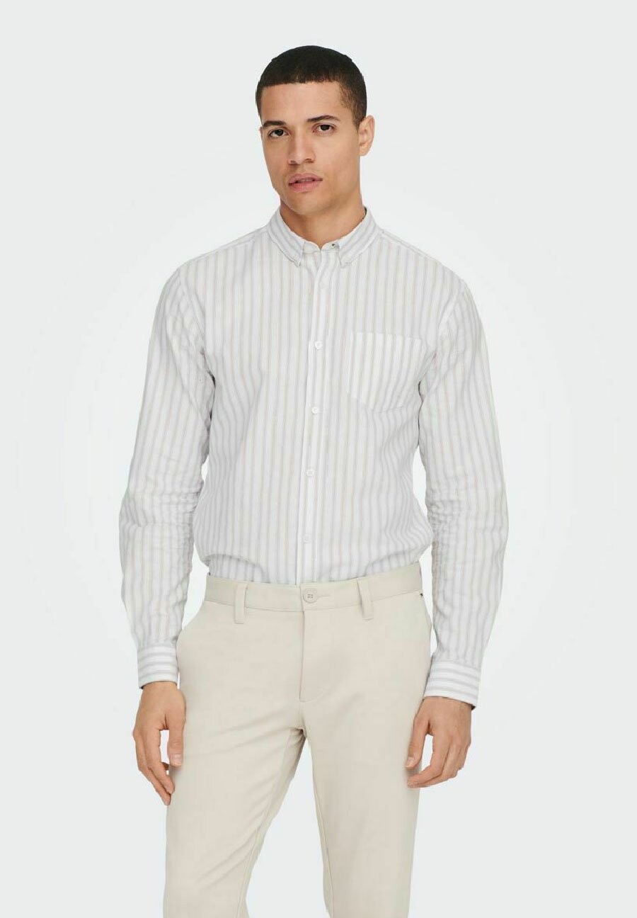 

Рубашка ALVARO LS OXFORD STRIPE Only & Sons, светло-коричневый