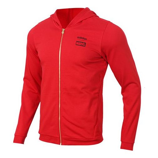 Куртка adidas neo x MARVEL Crossover Back logo Casual Sports Hooded Jacket Red, красный
