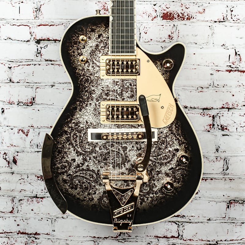 Электрогитара Gretsch - G6134TG Limited Edition Paisley Penguin - Electric Guitar - w/ String-Thru Bigsby - Ebony Fingerboard - Black Paisley - w/ Deluxe Hardshell Case