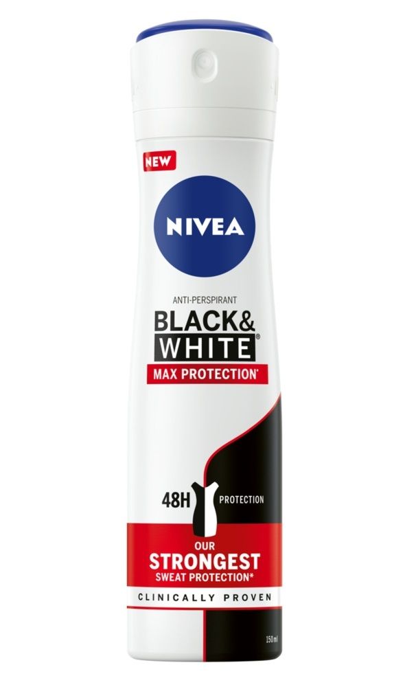 Nivea Black&White Max Protectionантиперспирант для женщин, 150 ml