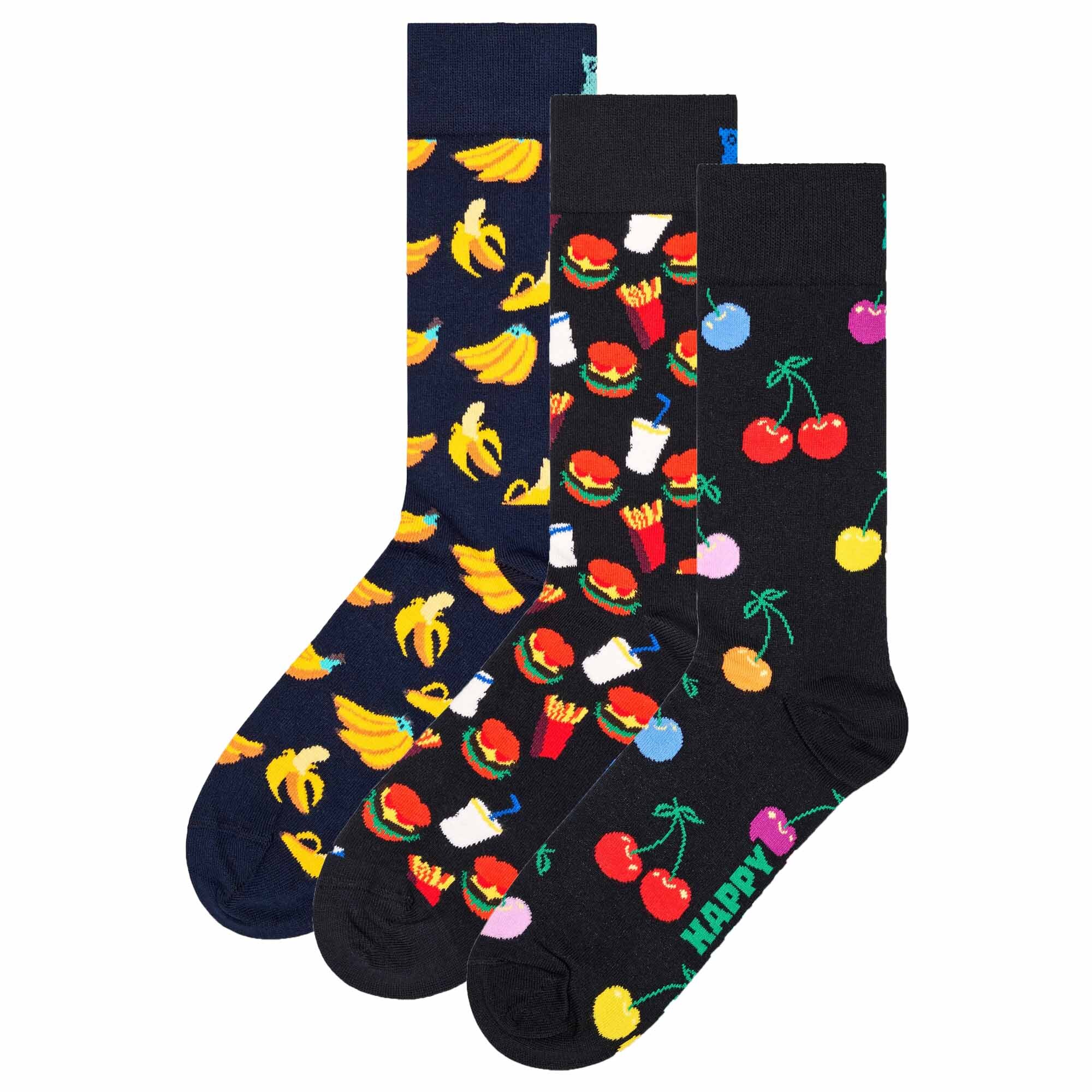 цена Носки Happy Socks 3 шт, цвет Banana