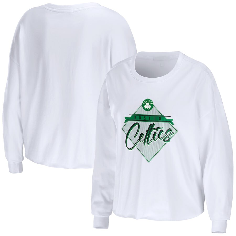 

Футболка с длинным рукавом WEAR by Erin Andrews Boston Celtics, белый