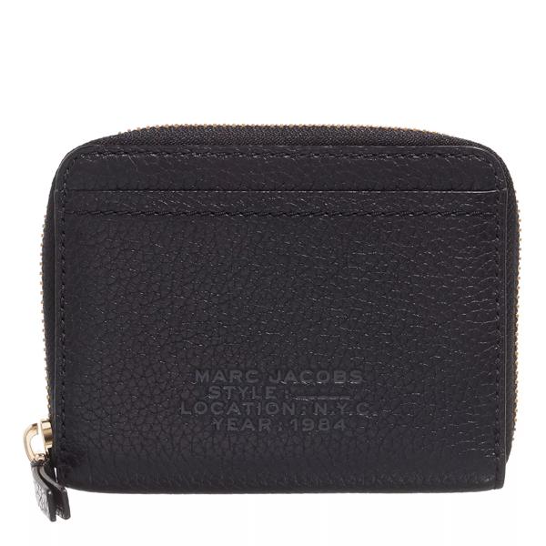 Кошелек the leather zip around wallet Marc Jacobs, черный