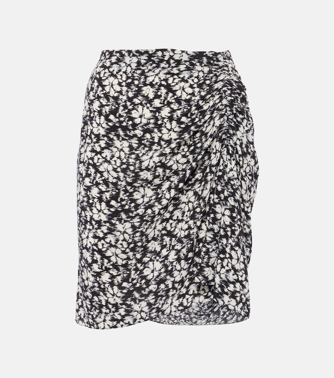 Мини-юбка с цветочным принтом Marant Etoile, черный мини юбка с цветочным принтом marant etoile черный