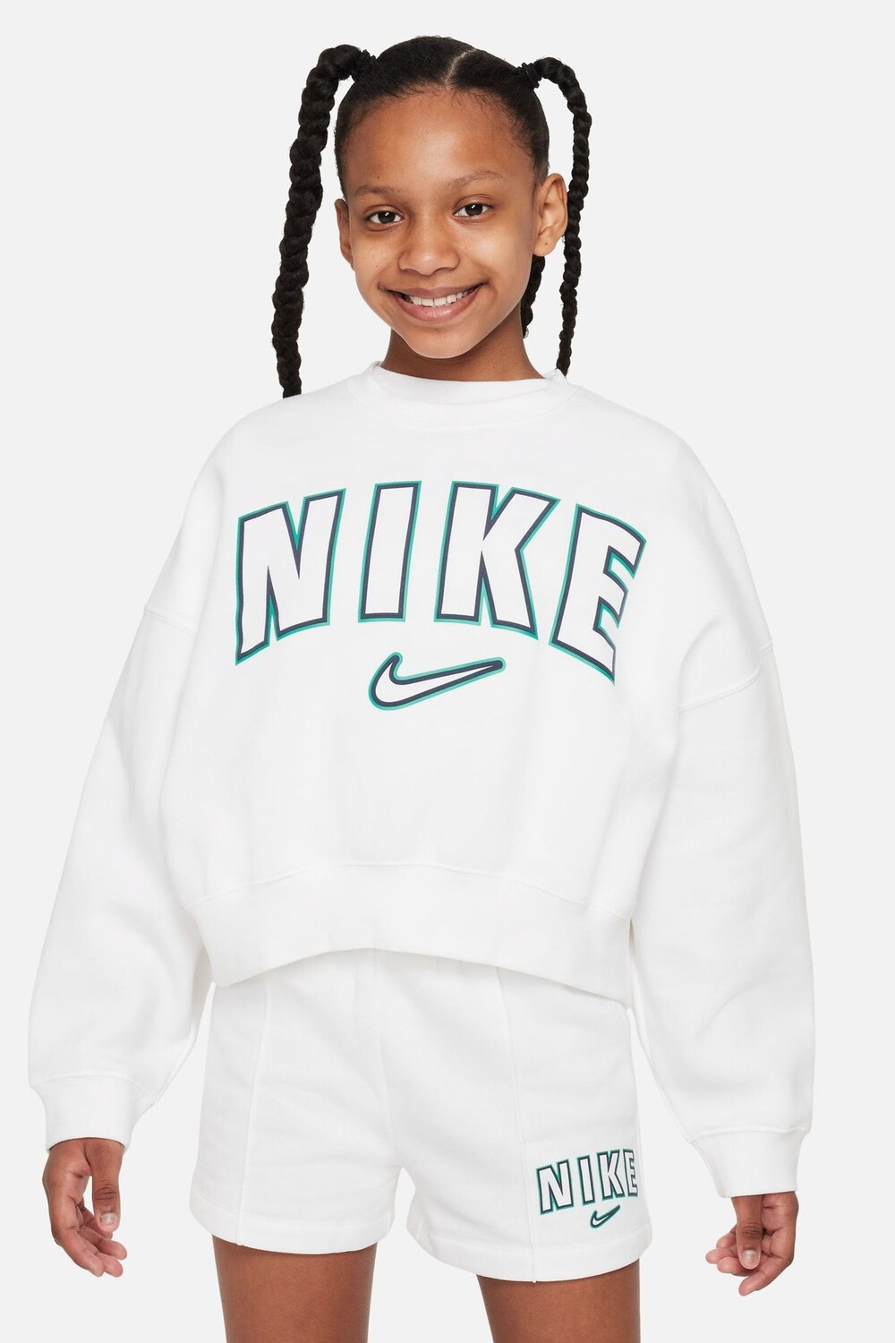

Трендовый флисовый свитшот Nike, белый