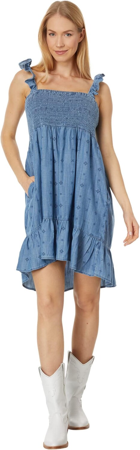 

Платье Ariat Paisley Pursuit Dress, цвет Light Denim Blue