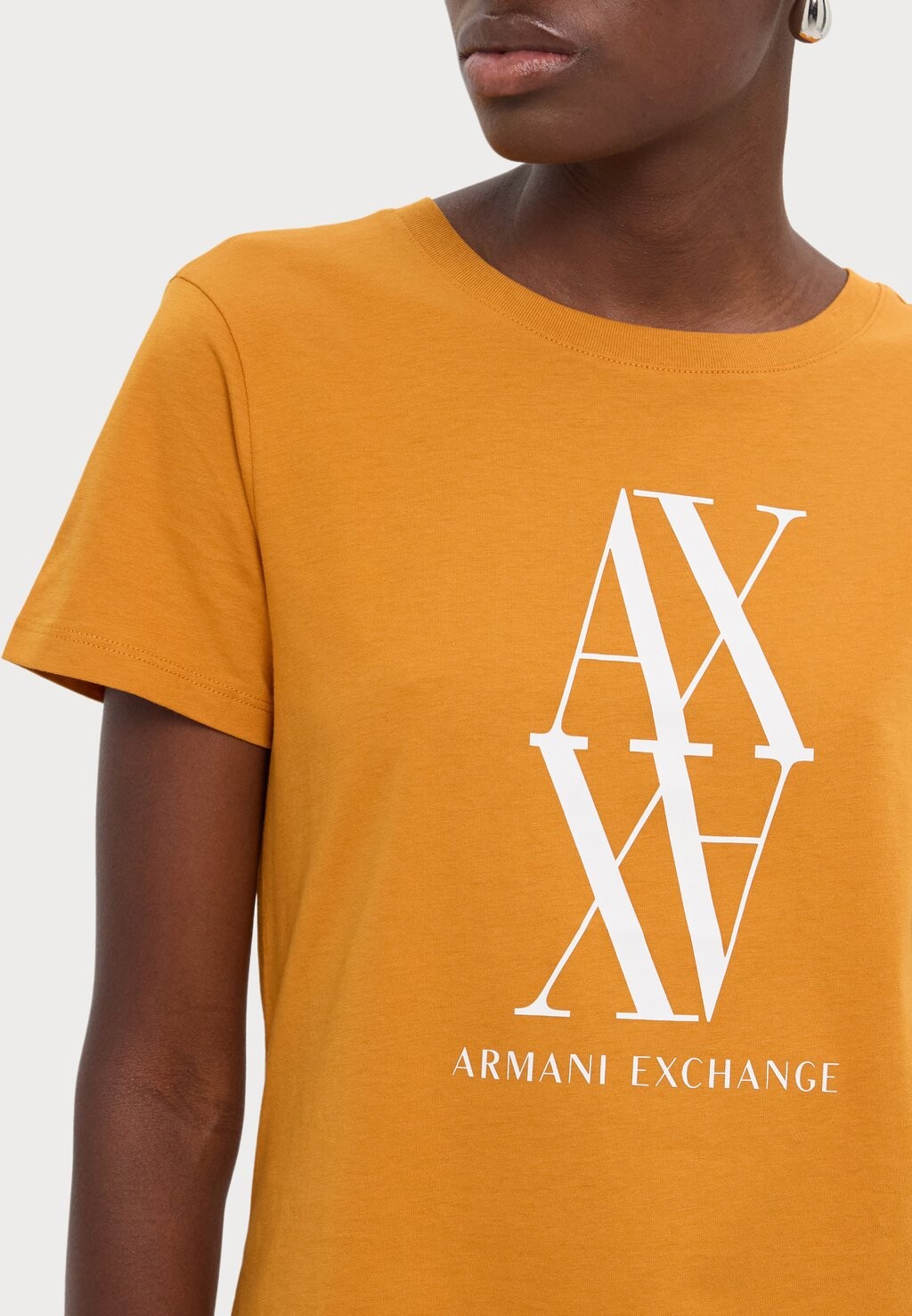 

Футболка с набивным рисунком Armani Exchange, оранжевый