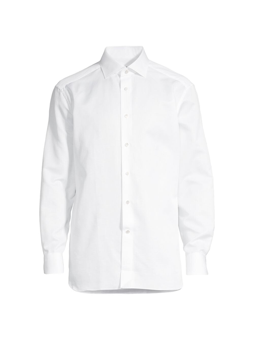 

Хлопково-льняная рубашка ZEGNA, белый