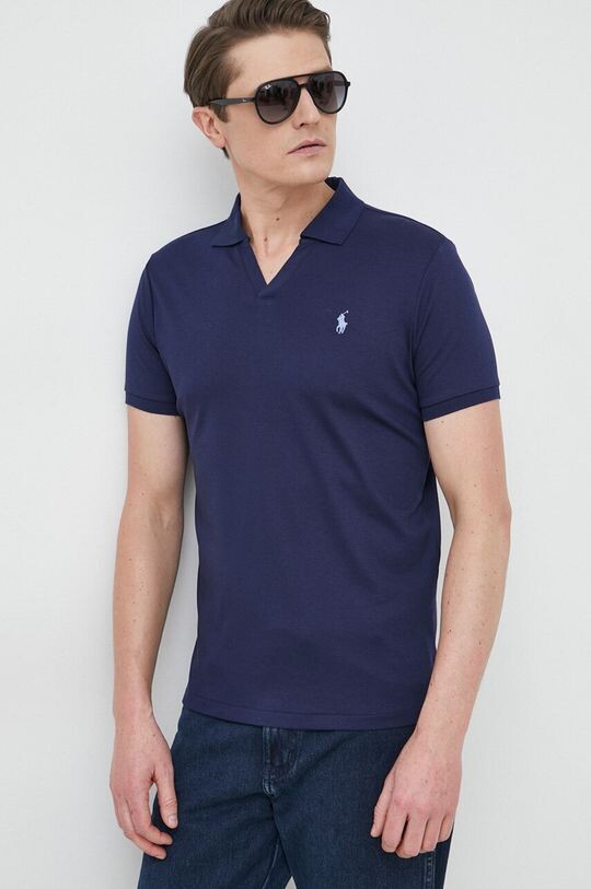

Хлопковое поло Polo Ralph Lauren, темно-синий