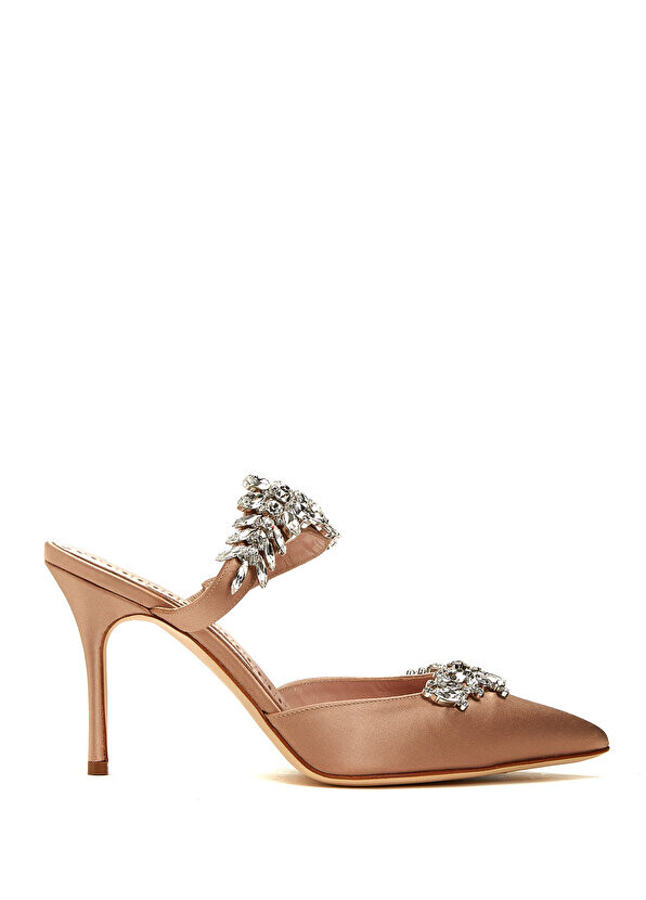 

Атласные вечерние туфли телесного цвета lurum телесного цвета Manolo Blahnik