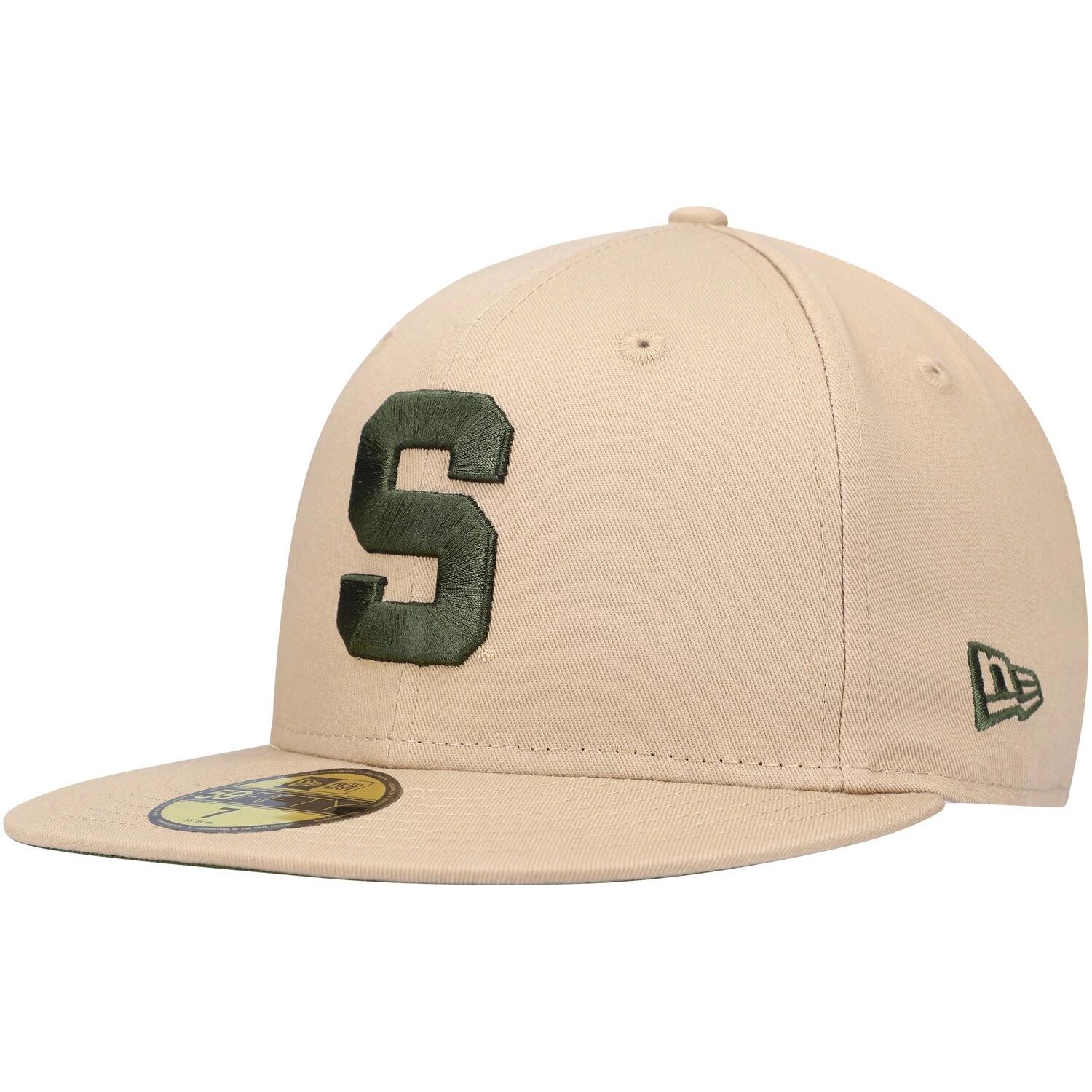 

Мужская облегающая шляпа New Era Tan Michigan State Spartans Camel & Rifle 59FIFTY