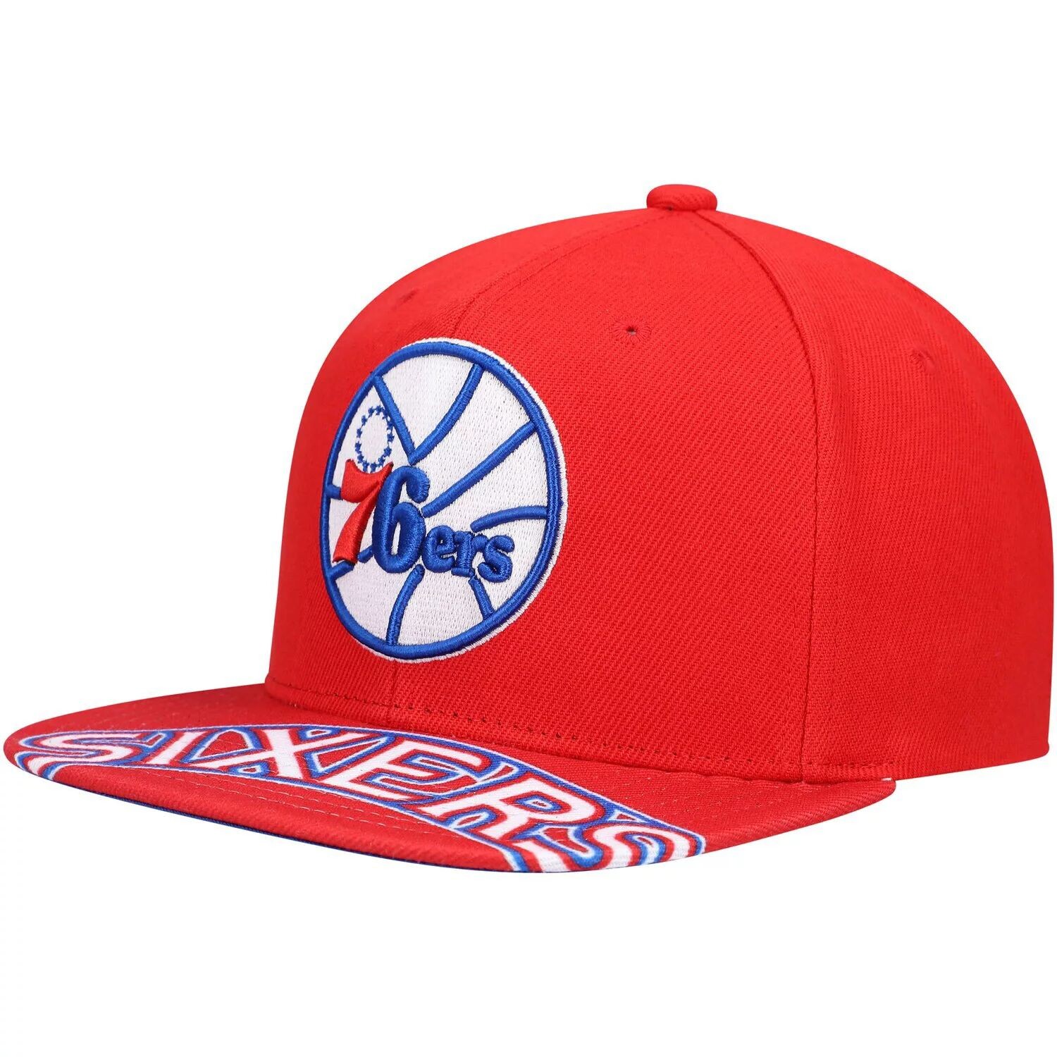 

Мужская кепка Mitchell & Ness Red Philadelphia 76ers Hardwood Classics Swingman Pop Snapback Hat